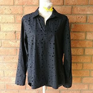 L Kenneth Cole Black Dress Top